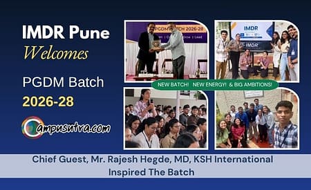 IMDR Pune Welcomes PGDM Batch 2026–28: Induction Emphasizes Value-Driven Leadership and Entrepreneurship IMDR Pune