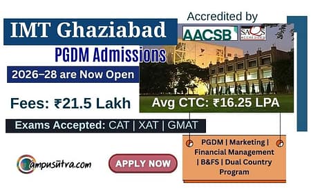IMT Ghaziabad Opens application for PGDM Admission 2026 IMT PGDM Admissions 2026