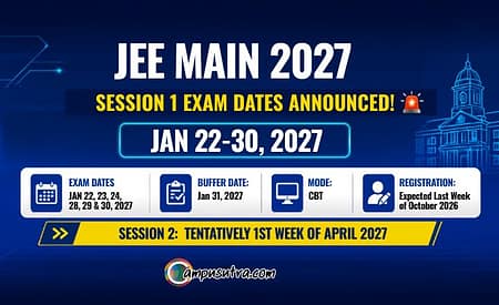 NTA Announces JEE Main 2027 Session 1 Exam Dates JEE MAIN 2027