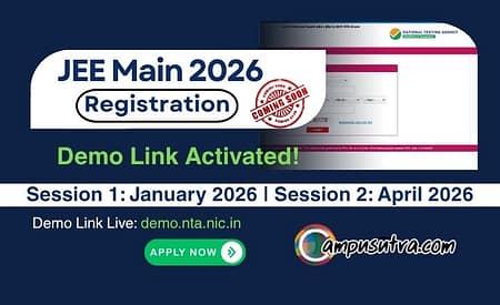 JEE Main 2026 Registration – Demo Link Activated JEE Main 2026