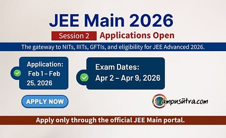 The NTA has invited online applications for JEE Mains 2026 Session 2 JEE Maan 2