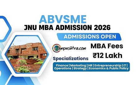 ABVSME JNU MBA Admission 2026 JNU MBA Admission