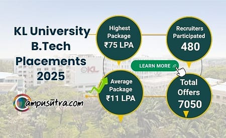 KL University B Tech Placements 2025. Highest CTC Offered Rs. 75 LPA B.Tech Placements 2025