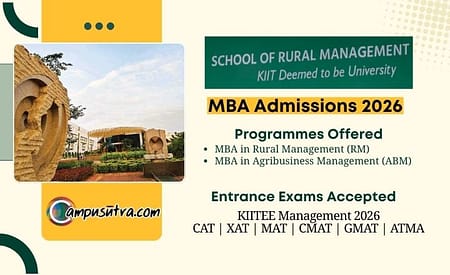 KIIT School of Rural Management (KSRM) MBA Admission 2026 ksrm aPPLY
