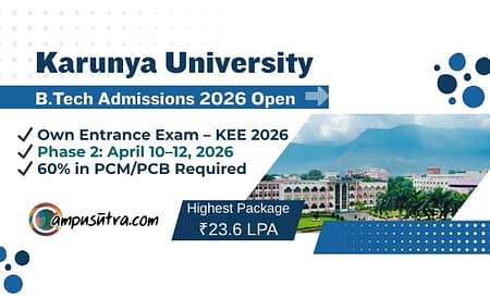 KARUNYA University B Tech Admission. KEE 2026 Registrations Open Karunya University