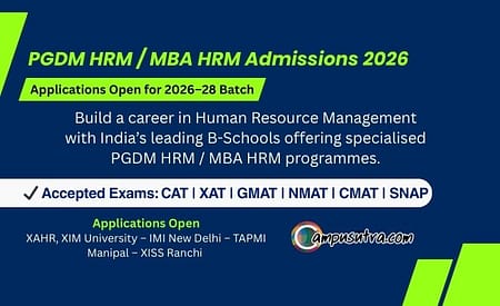 PGDM HRM Admission 2026. MBA Applications Open MBA HRM Admissions