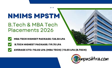 NMIMS MPSTME B Tech & MBA Tech Placement 2026 MBA Tech Placement 2026