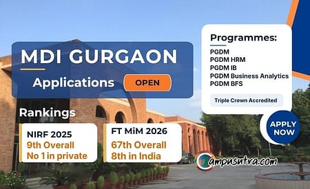 MDI Gurgaon PGDM Admission 2027–29 Applications Now Open MDI GURGAON Application Open