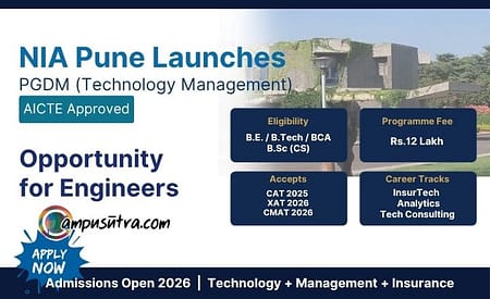 NIA Pune Launches AICTE-Approved PGDM (Technology Management): A New-Age MBA on Recruiters Demand NIA Pune