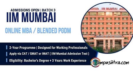 IIM Mumbai Opens Admissions for Online MBA / Blended PGDM Program Online MBA Admission