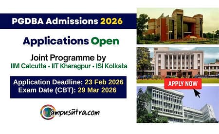 PGDBA Applications 2026. Eligibility, Fees & Exam Date PGDBA Admissions 2026