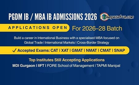 PGDM IB Admission 2026. MBA Application Open PGDM IB Admissions