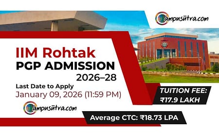IIM Rohtak Announces Admission Timeline for PGP Batch 2026–28 PGP Admission 2026