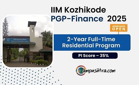 IIM Kozhikode PGP Finance Admission 2025 PGP Finance Admission