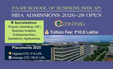 Paari School of Business MBA Admissions 2026 Paari School of Business