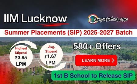 IIM Lucknow Summer Placement 2025 – 2027 batch IIM Lucknow SIP