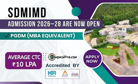SDMIMD Admission 2026. PGDM Application Open SDMIMD