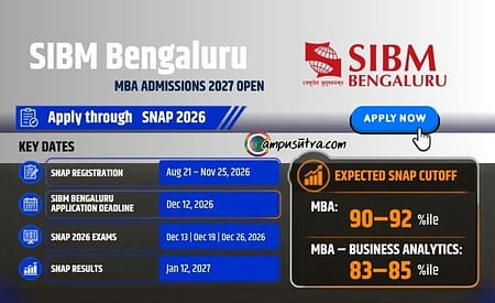 SIBM Bengaluru MBA Admission 2027 Now Open SIBM Bengaluru Admssion 2026
