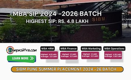 SIP 2026 MBA Batch : SIBM Pune Release Summer Placements SIP 2026 Batch