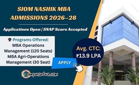 SIOM MBA Admissions. Applications Open SIOM Nashik MBA Admissions 2026