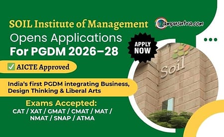 SOIL Admission 2026, PGDM Application Open Apply Online