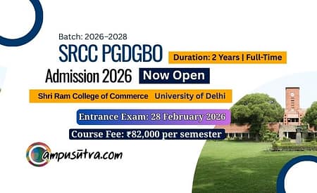 SRCC PGDGBO Admission 2026: Application Date Extended SRCC PGDGBO