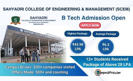 Sahyadri College of Engineering & Management Opened Applications for 2026 Batch
