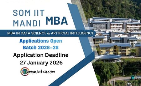 SoM IIT Mandi MBA Admission 2026. Application Closing Soon.