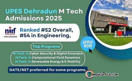 UPES M Tech Admission 2025. Application Open