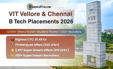 VIT Placements 2026: Highest CTC Touches ₹1.45 Crore | VIT Vellore & Chennai VIT Placement 2026