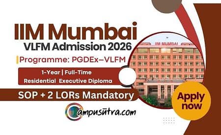 IIM Mumbai Admission 2026. VLFM Application Open Till Jan 31 VLFM Admission