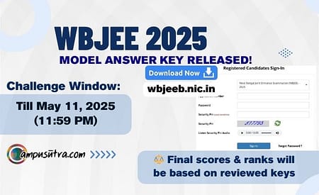 WBJEE 2025 answer key released by WBJEEB WBJEE Answer Key