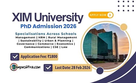 XIM University PhD Admission 2026, Apply online PhD Admission 2026