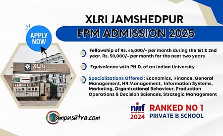 XLRI FPM Admission 2025. Apply before Jan 31, 2025 XLRI Jamshedpur FPM Admission