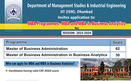 ISM IIT MBA Admission 2023. Application Open ISM IIT MBA Admission