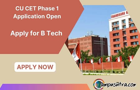 CUCET 2024 application form. Chandigarh University B Tech Admission CUCET 2024 application