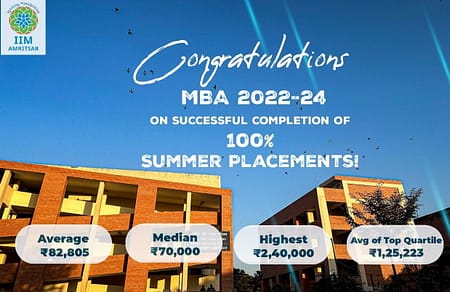 IIM Amritsar MBA SIP 2024 Batch IIM AMRITSAR