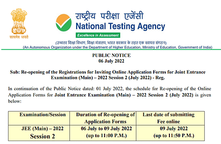 JEE Main 2022 session