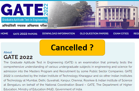 GATE Exam 2022 May Cancelled ? gate exam