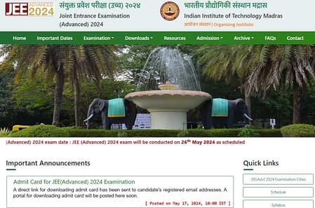 JEE Advanced 2024 Admit Card Updates JEE Advanced 2024 Admit Card