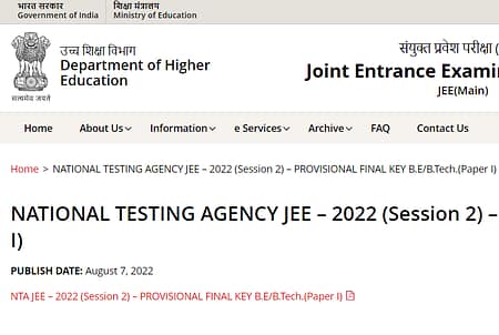 JEE Mains Result 2022: Final answer key released JEE Main result