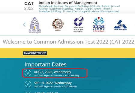 CAT Exam 2022: Registration To Begin From Aug 03 cat exam 2022 registration