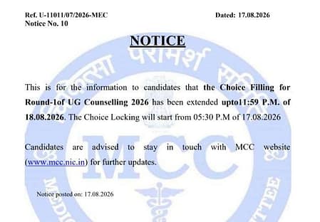 🚨 MCC NEET UG Counselling: Round 1 Official Schedule Released NEET UG Counseling