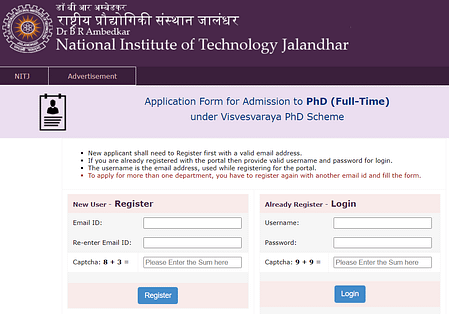 NIT Jalandhar invited the Applications for PhD Admission 2024 NIT PhD Admission