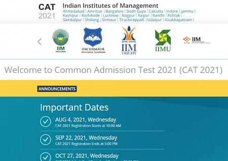 CAT Exam 2021: Application correction begins at 10 AM Today CAT EXAM Corrections