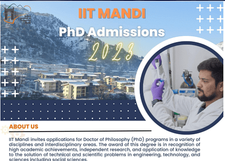 IIT Mandi PhD Admission 2023. Application Open Now PhD Admissions