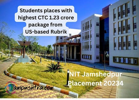 NIT Jamshedpur Placements 2024: The Highest CTC is Rs. 1.2 Cr NIT Jamshedpur Placements 2024