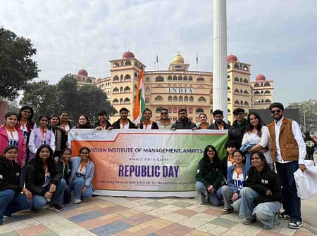 IIM Amritsar commemorates the 77th Republic Day with pride and unity IIMAm
