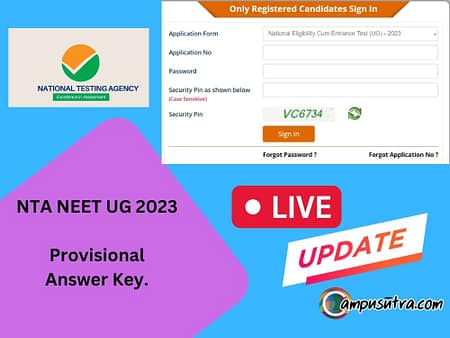 NEET 2023 Provisional Answer Key. Check Live Update NEET 2023 answer key