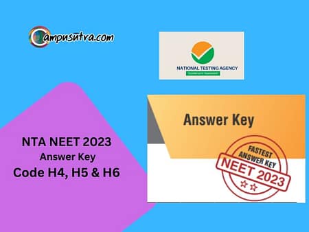 NEET Answer Key 2023 Code H4, H5, H6